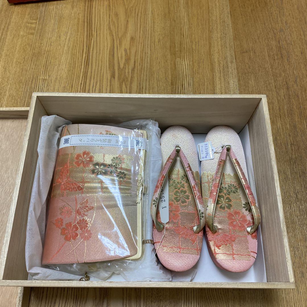 【未使用】箱入り和装ぞうりバッグセット