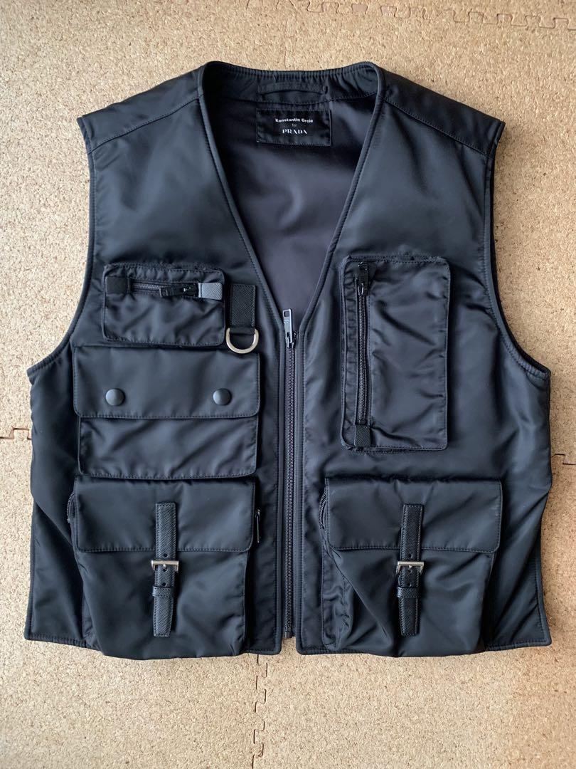 PRADA black Nylon Vest 46 プラダ