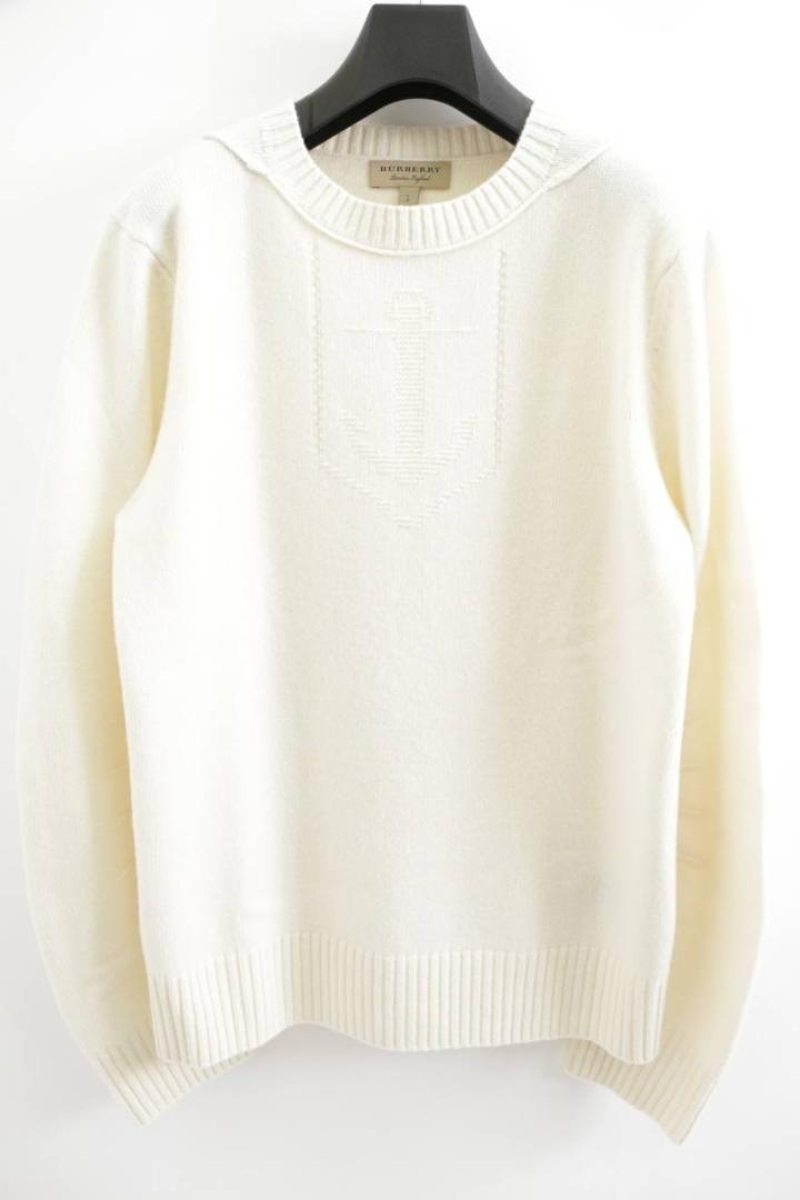 BURBERRY インターシャ ニット 7DPRX-m54264702223 ウールカシミア アンカー 格安新作