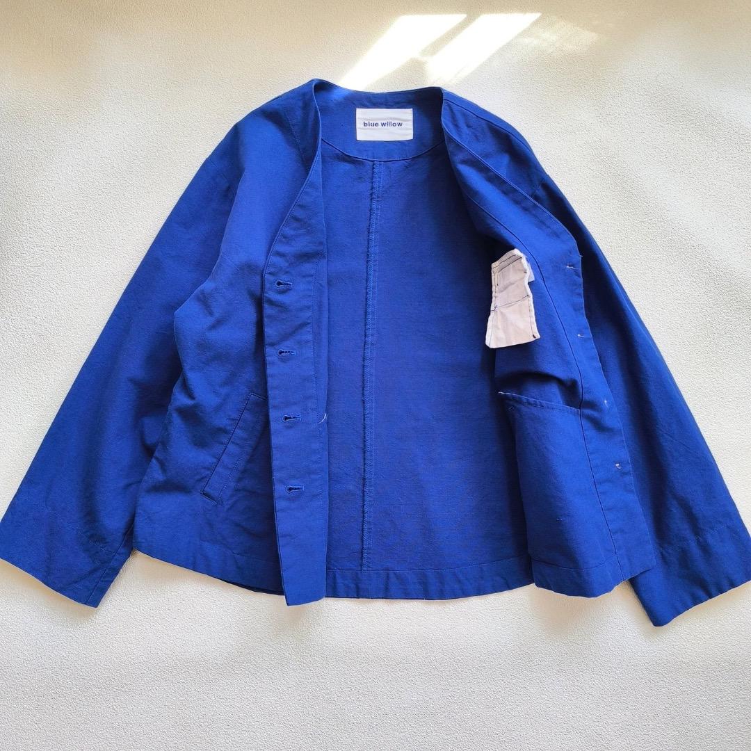 ブルーウィロー blue willow コットン ジャケット ブルー ナチュラン