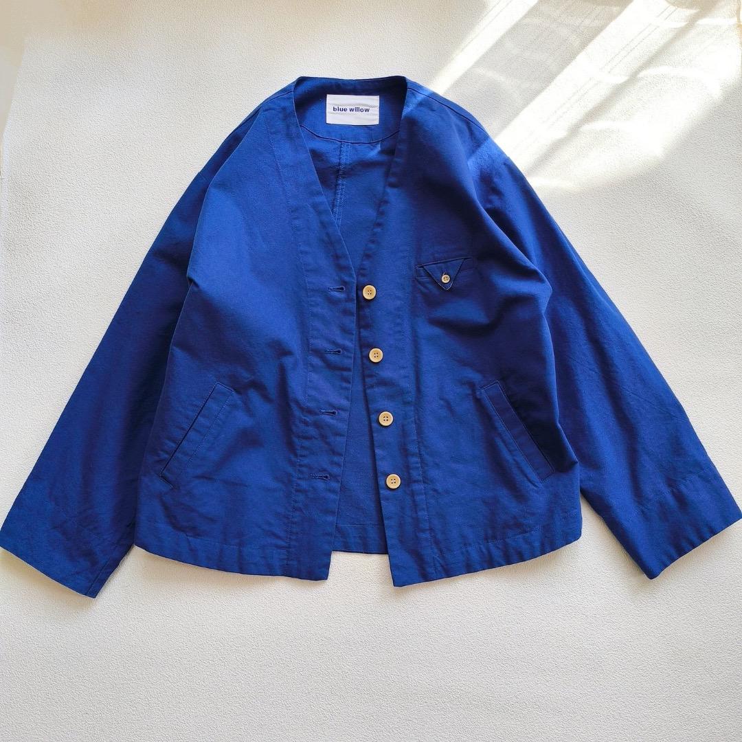 ブルーウィロー blue willow コットン ジャケット ブルー ナチュラン