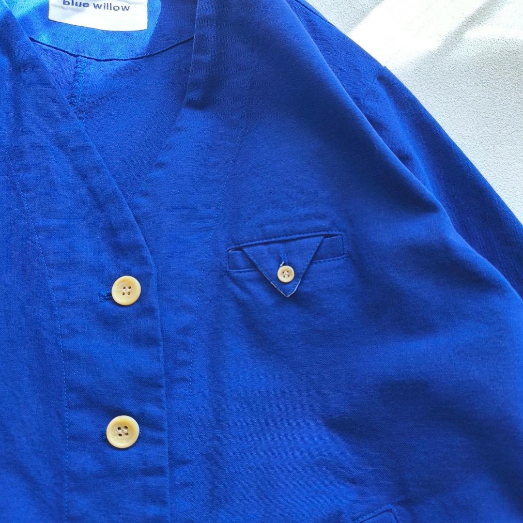 ブルーウィロー blue willow コットン ジャケット ブルー ナチュラン