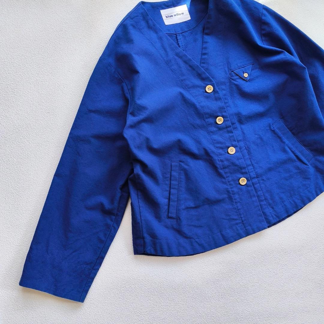 ブルーウィロー blue willow コットン ジャケット ブルー ナチュラン