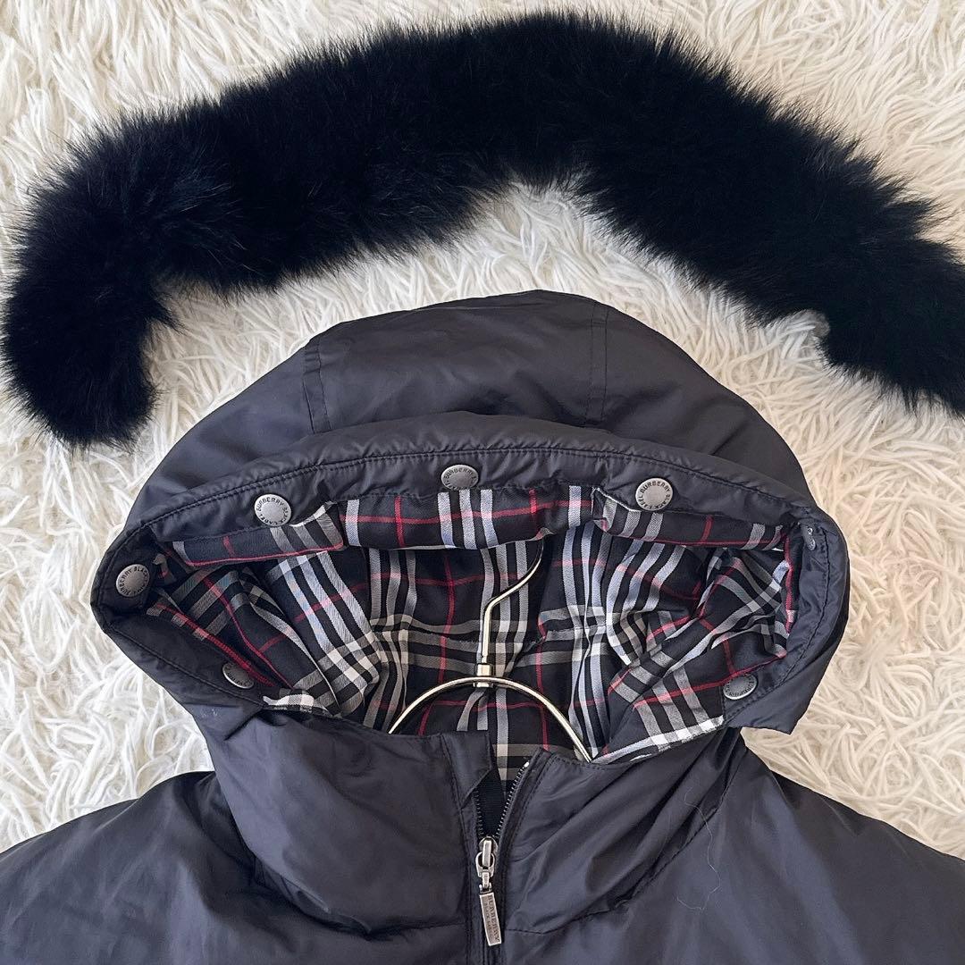 2wayファー着脱可✨バーバリーブラックレーベルダウンジャケット フォックス L 2wayファー着脱可✨バーバリーブラックレーベルダウンジャケット フォックス L