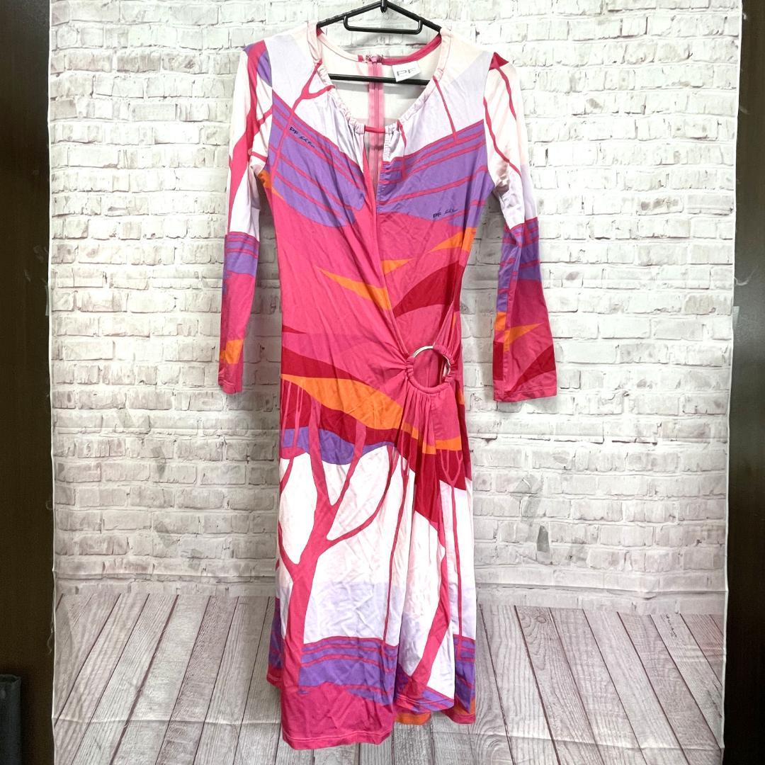 良品 PF by PAOLA FRANI 総柄ロングワンピース リング 38 - メルカリ