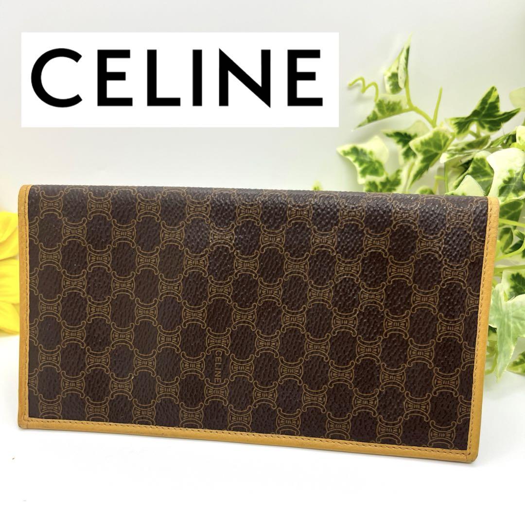 超美品CELINEセリーヌ M08 マカダム総柄 薄型 長財布 ヴィンテージ 美品✨セリーヌ 人気再燃！マカダム柄 長財布 カードケース