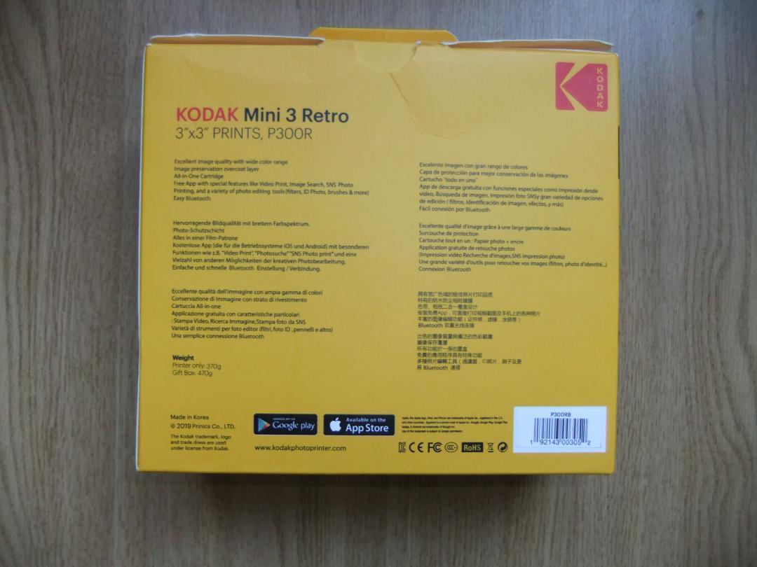 KODAK Mini 3 Retro 4PASSポータブルフォトプリンター