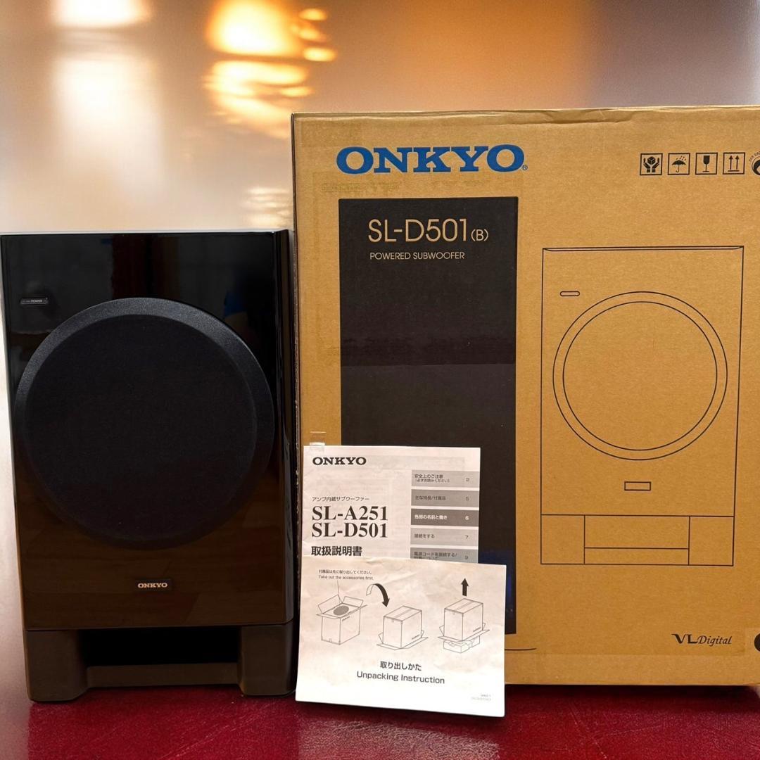 ☆希少な元箱付良品 ONKYO SL-D501 ピアノブラック サブウーファー
