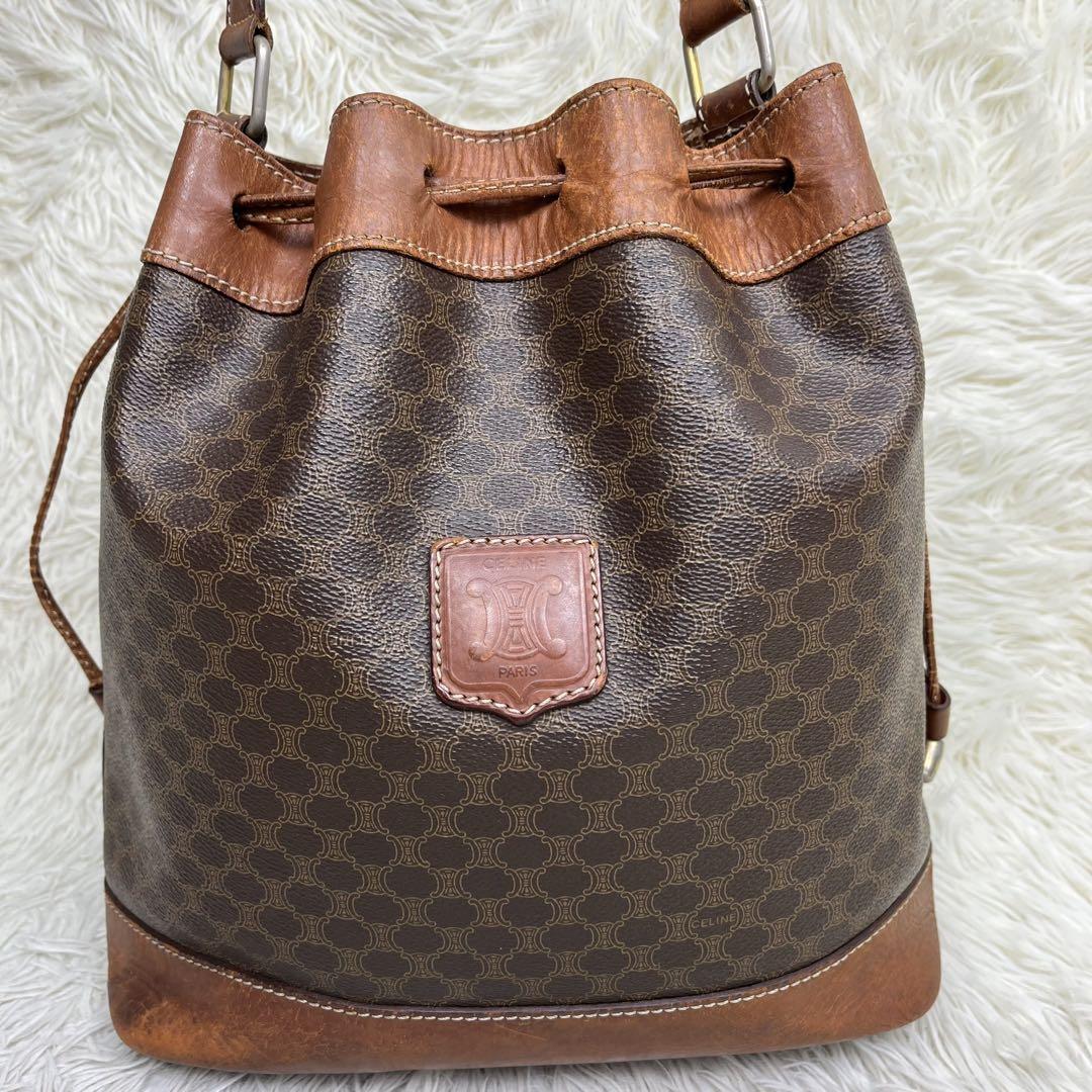 ✨良品✨ CELINE ショルダーバッグ 巾着 マカダム柄 トリオンフ PVC io.eteclab.net