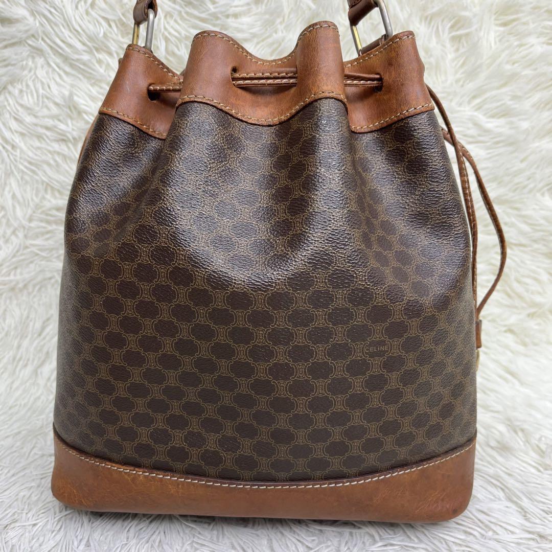 ✨良品✨ CELINE ショルダーバッグ 巾着 マカダム柄 トリオンフ PVC io.eteclab.net