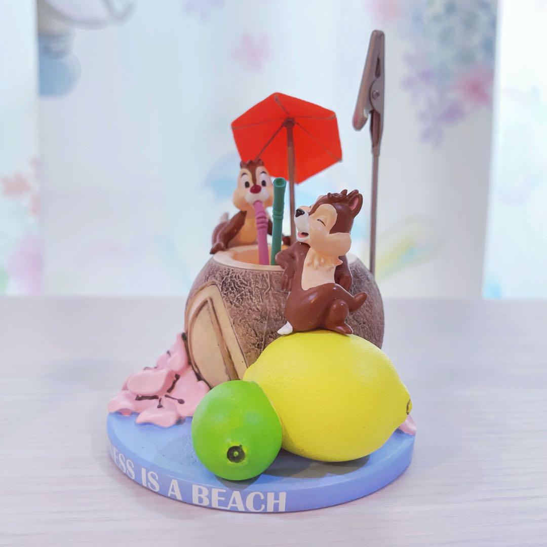 激レア アウラニ限定 チップ＆デール メモスタンド クリップ付きフィギュア