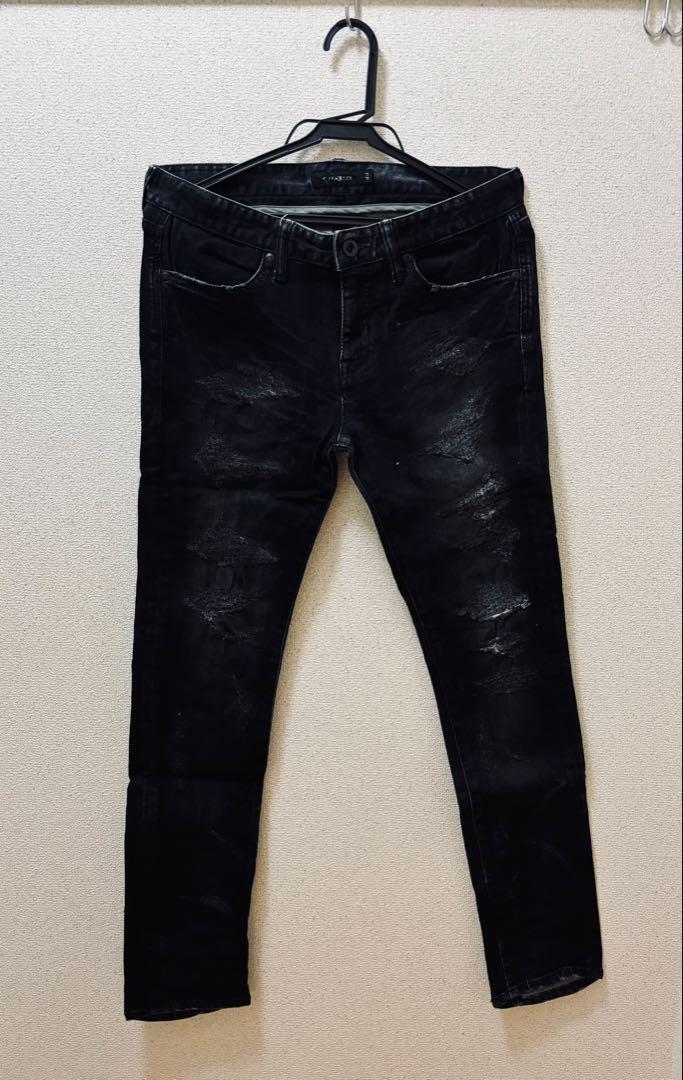 CIVARIZE ダメージ加工 スキニーデニム