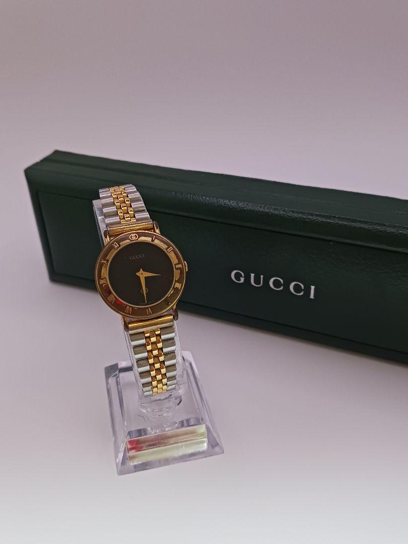 く*さ様 GUCCI 3000L ゴールド シルバー 時計