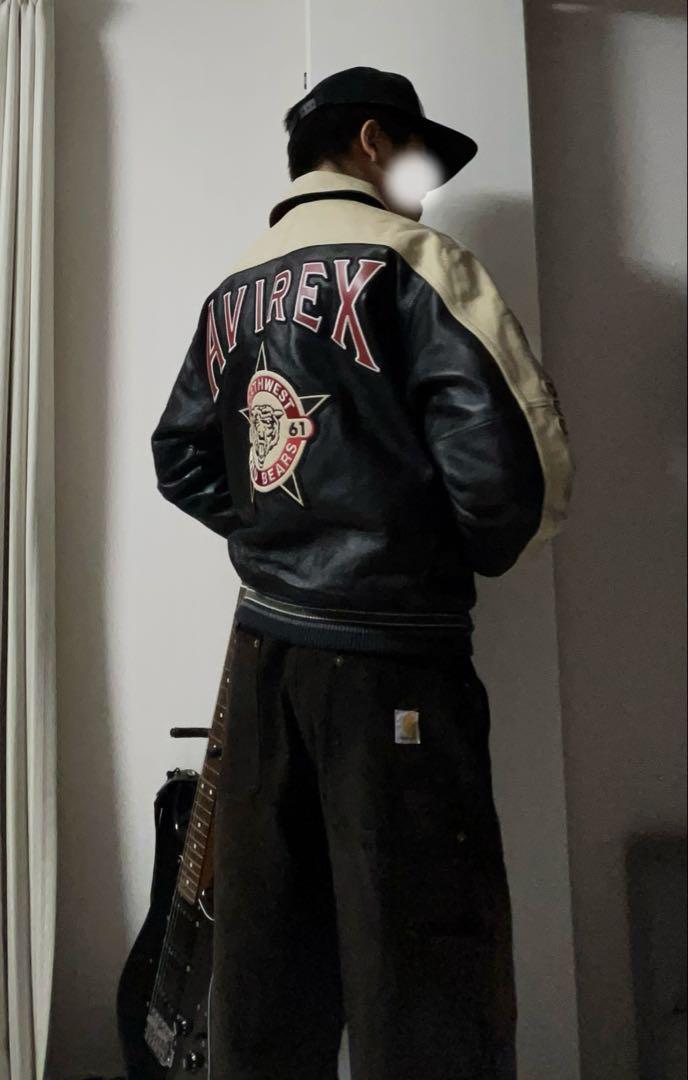 AVIREX varsity jacket Blackジャケット・アウター