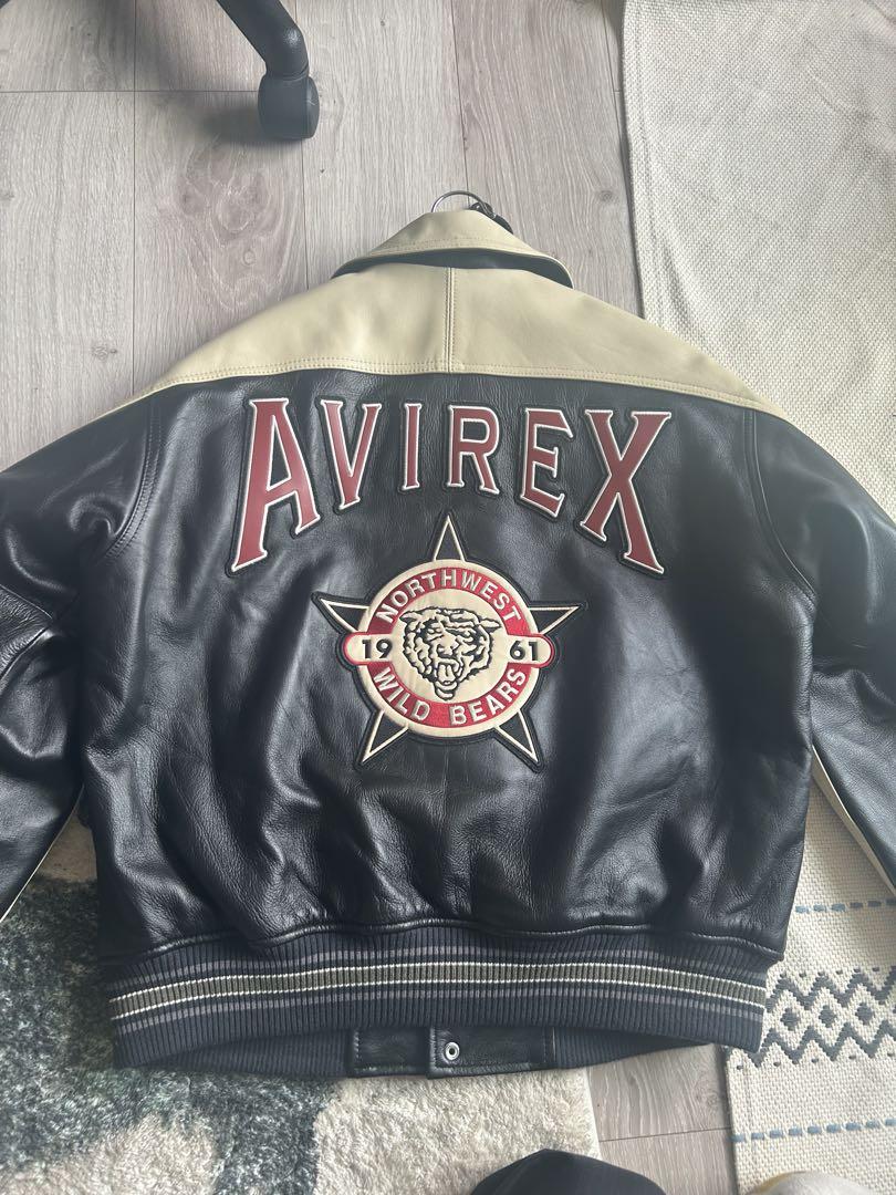 AVIREX varsity jacket Black