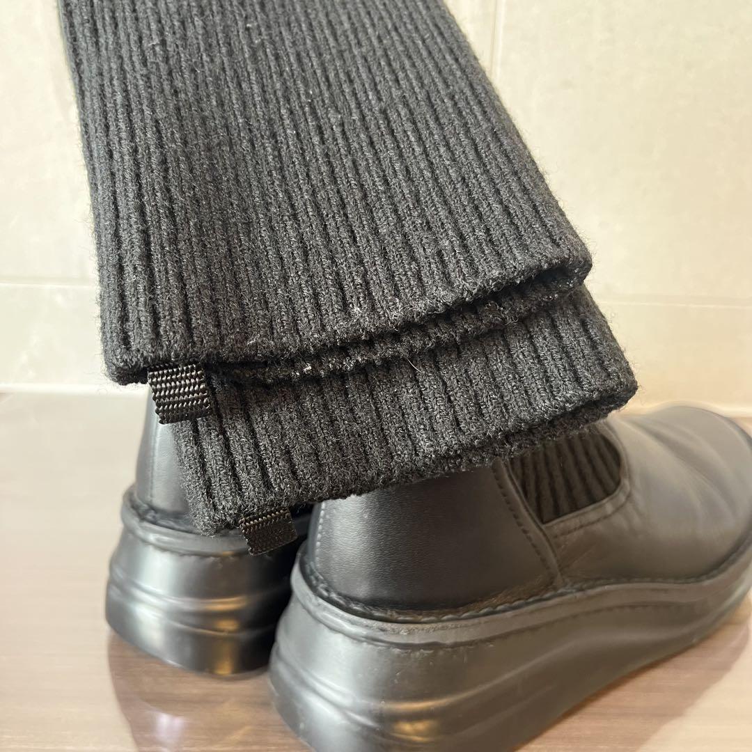 最終お値下げ★【良品】ソックスブーツ ロングブーツ 膝下 本革 低反発
