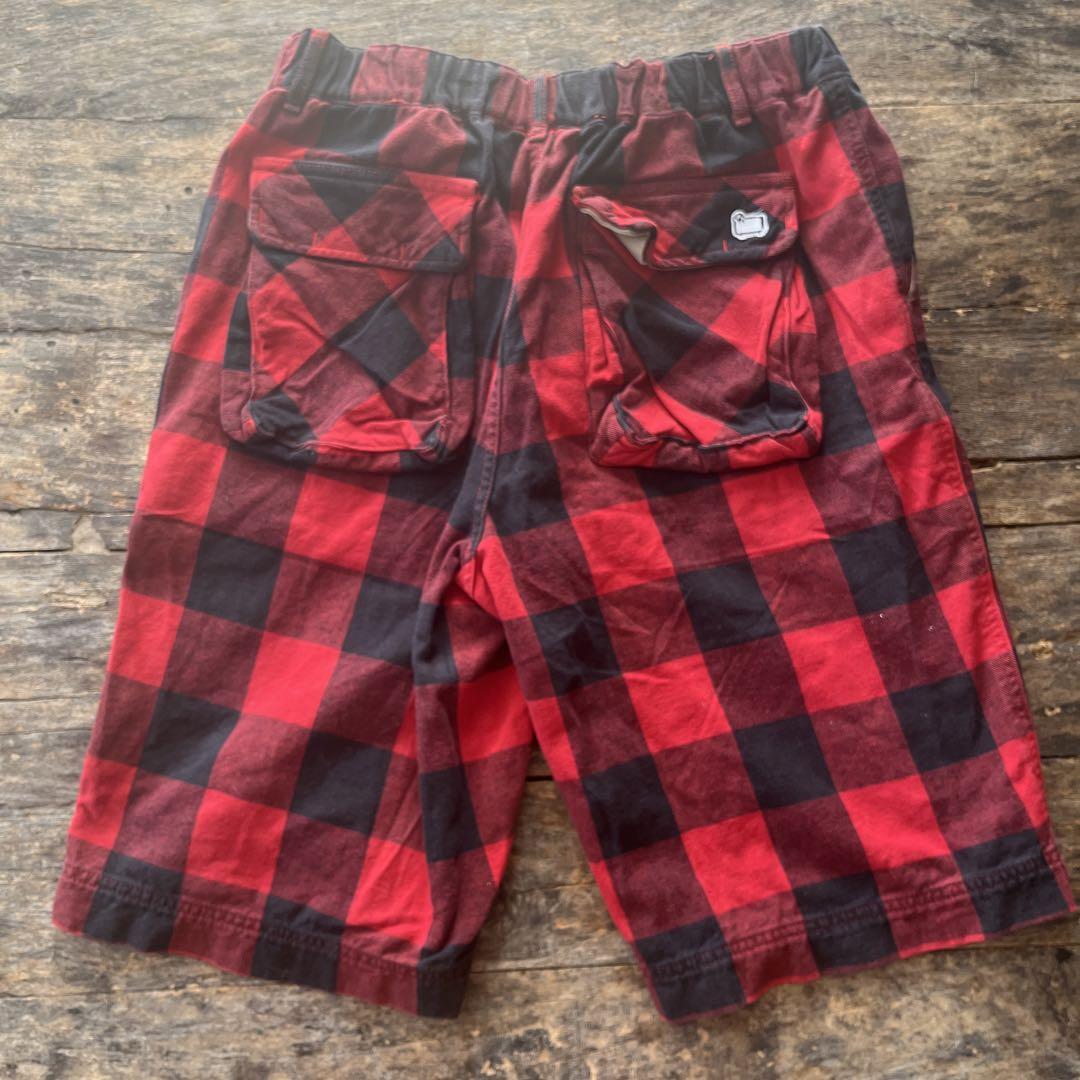SALE⬇️WOOLRICH コットン ネル 赤黒チェック ハーフパンツ