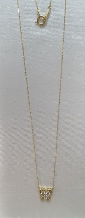 さりげない 新品 ネックレス 18金イエローゴールド xNDYc-m54287944391 ダイヤモンド パピオン らくらくメ