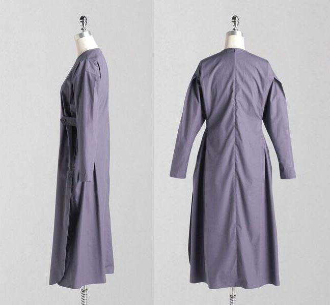 美品 LOEFF 定価4万円 パープル系マキシワンピース ロエフ O56