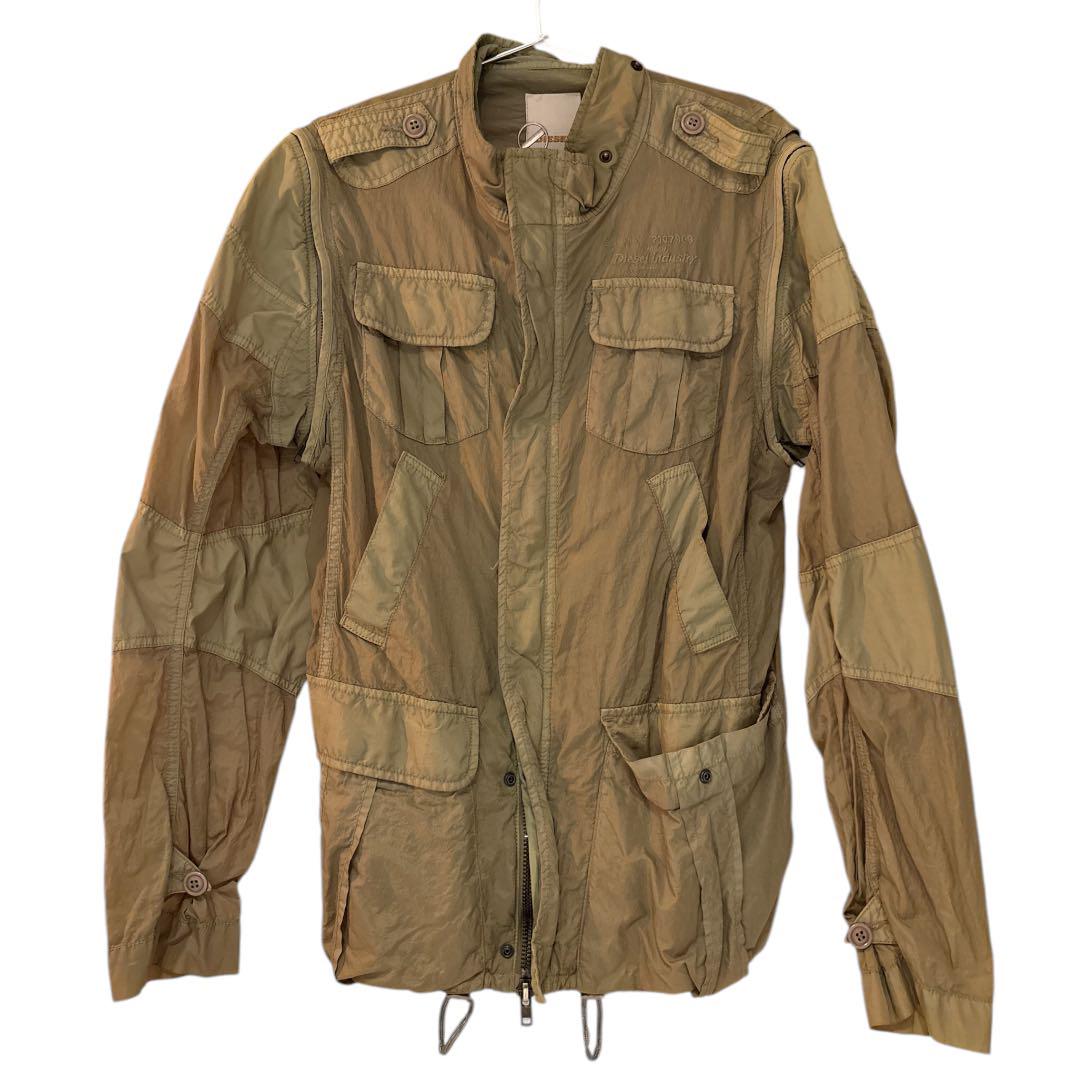 【ネット限定】 00s アシメ ジップ archiveギミックナイロンジャケット diesel ジャケット・アウター