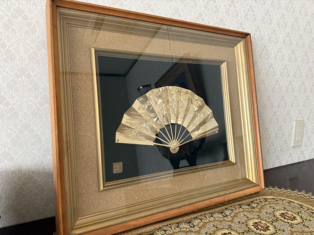 松庵 純金 純銀 鍍金保証 扇子 - メルカリ