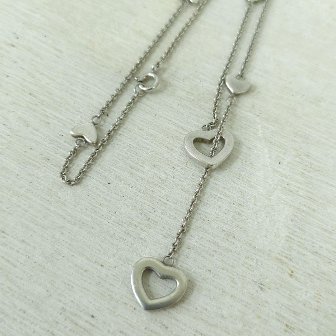 TIFFANY ティファニー ラリアットネックレス オープンハート SV925 画像8