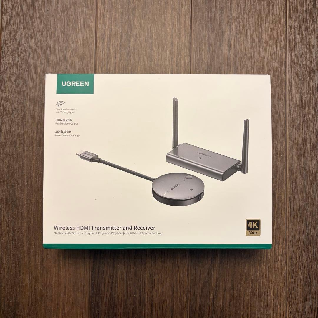 UGREEN ワイヤレスHDMI 無線 ワイヤレス送受信機