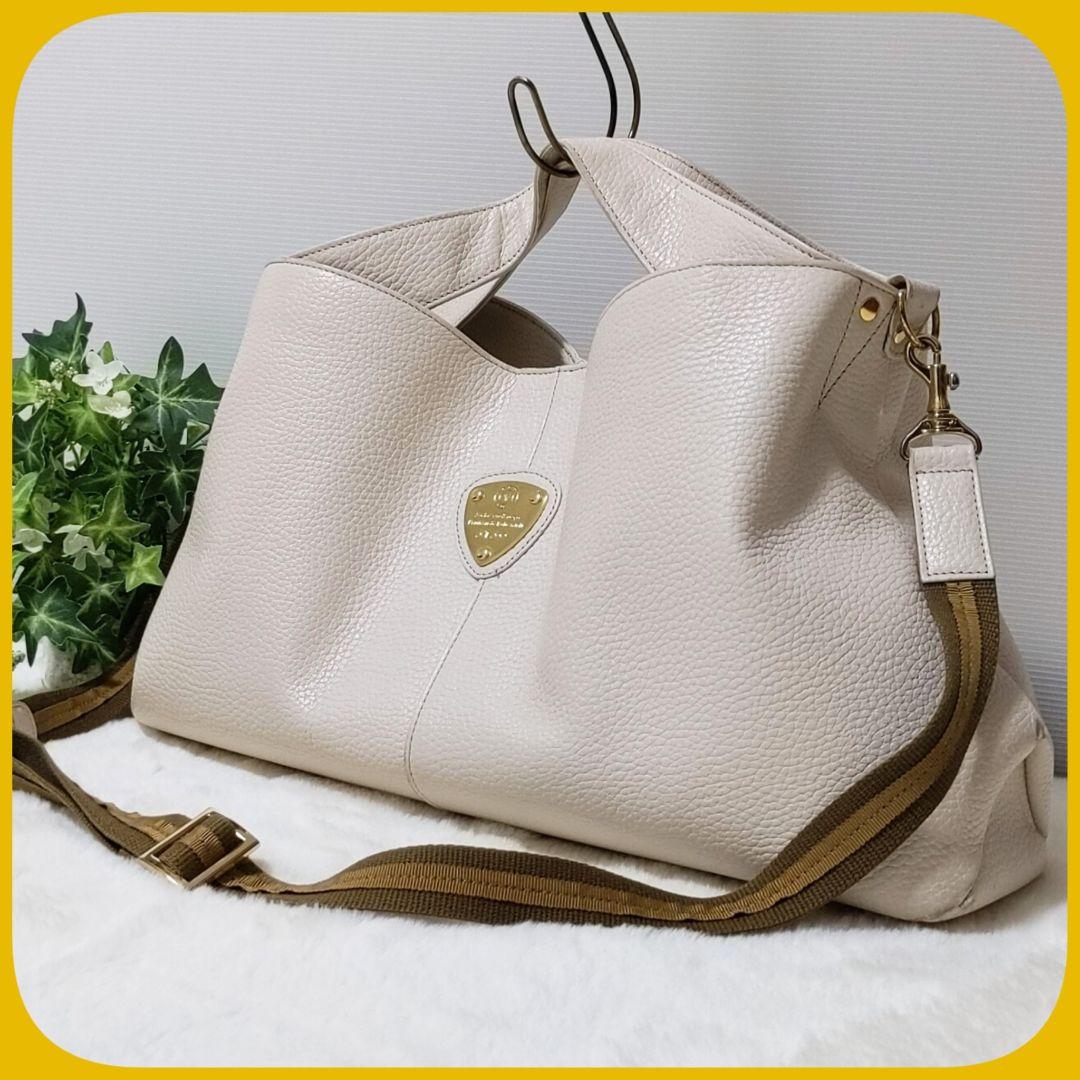 美品 ATAO 2way エルヴィ ショルダー ハンド バッグ レザー  A4ショルダーバッグ