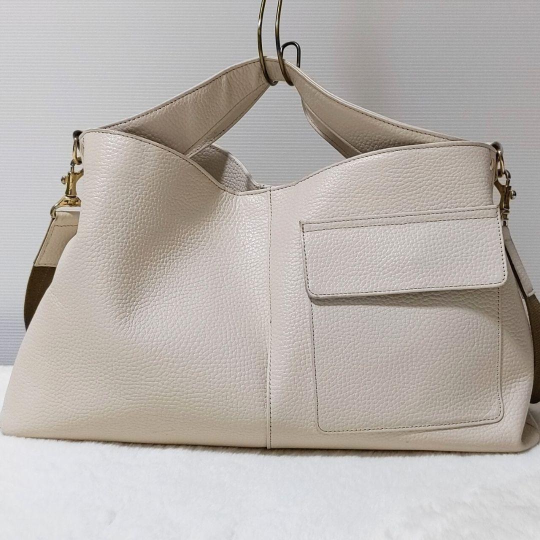 美品 ATAO 2way エルヴィ ショルダー ハンド バッグ レザー  A4