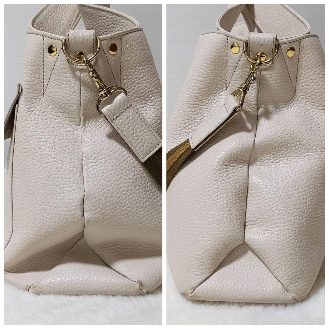 美品 ATAO 2way エルヴィ ショルダー ハンド バッグ レザー  A4
