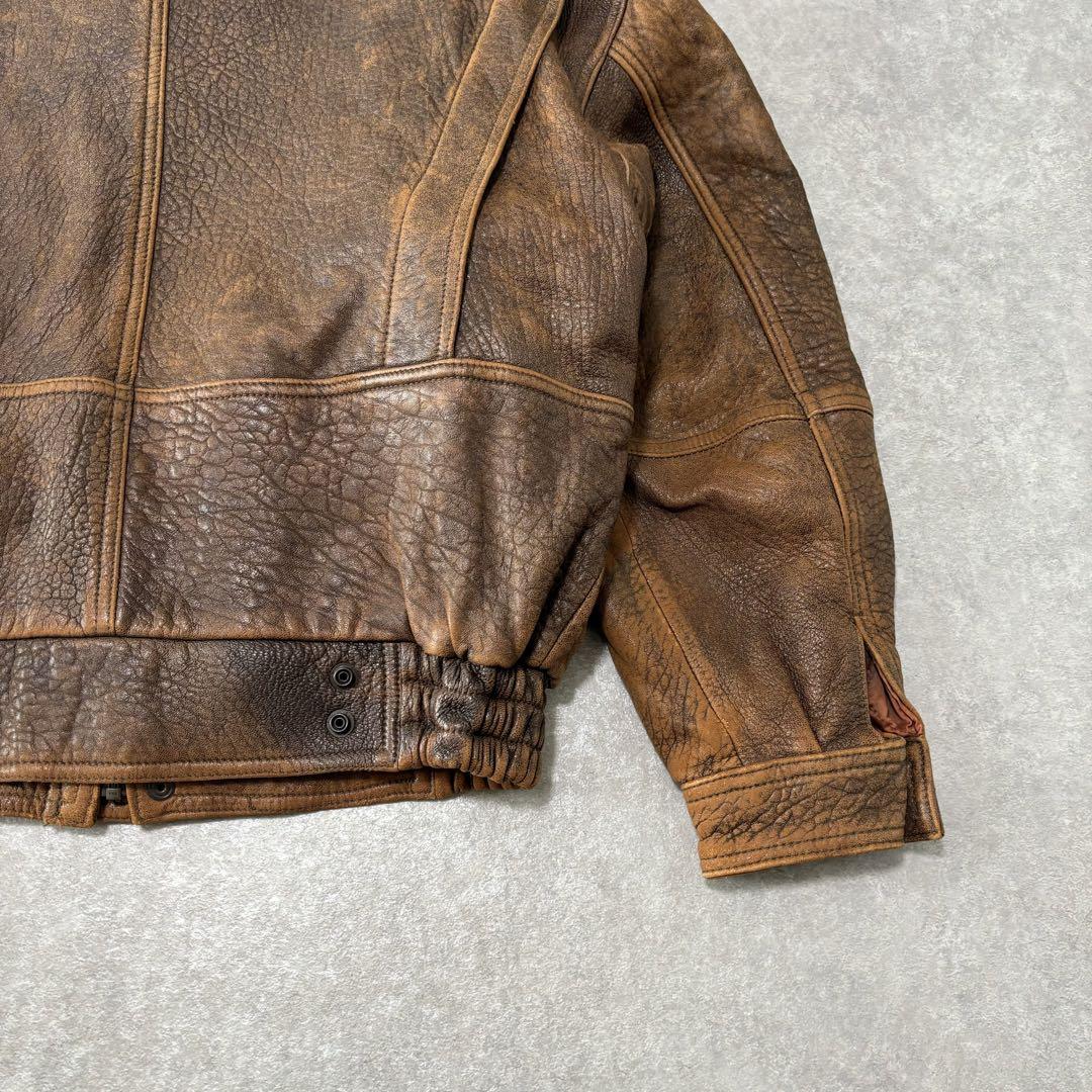 ジャケット・アウター vintage leather gimmick blouson G1 brown