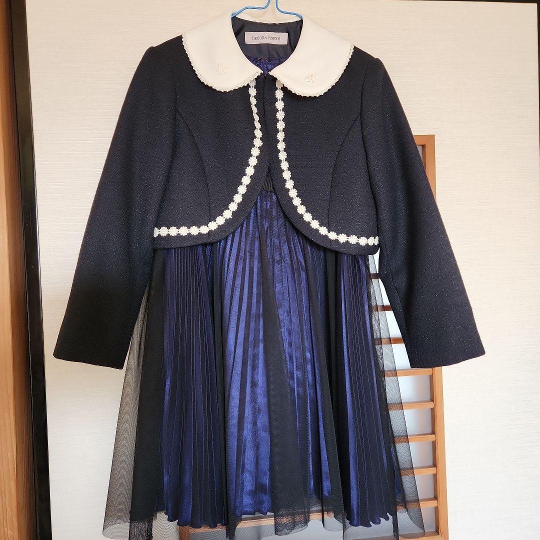 130cm　ネイビー ジャケット ワンピース 入学式