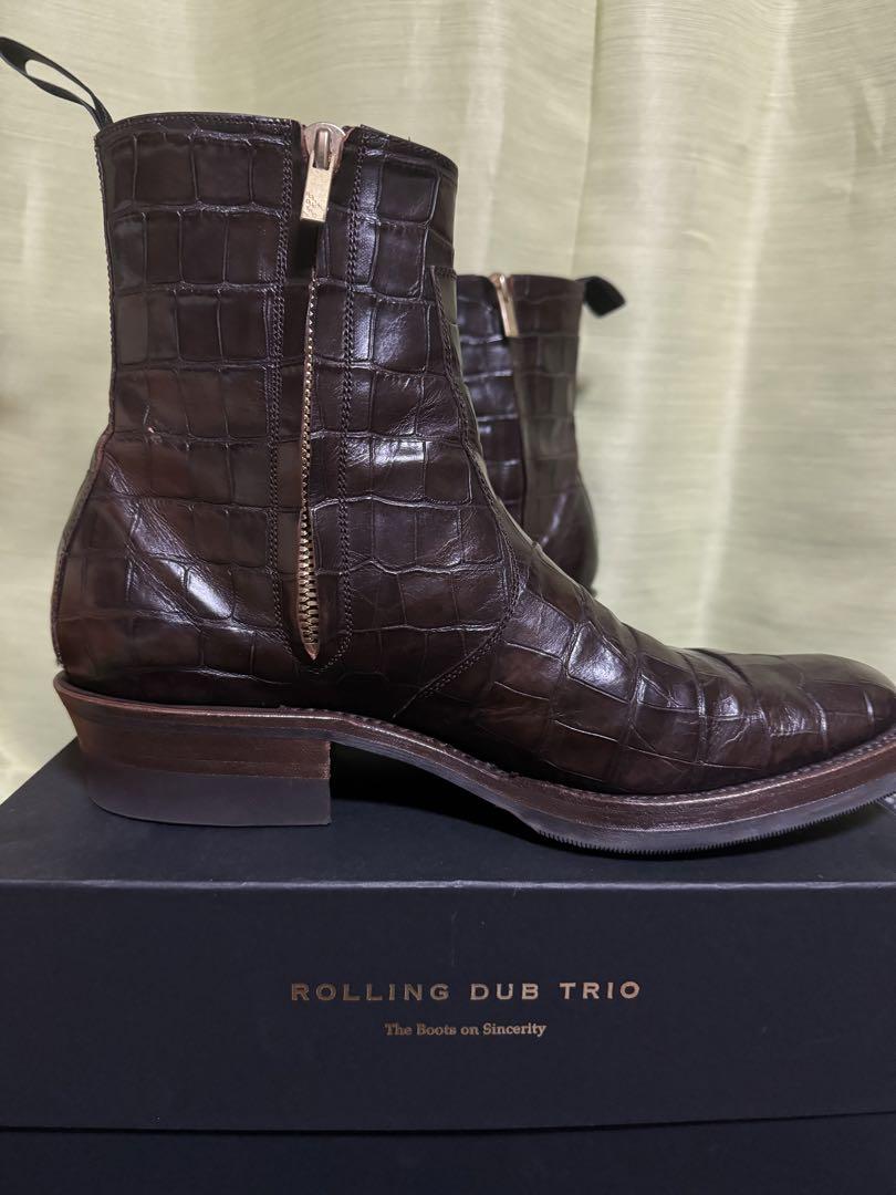 ROLLING DUB TRIO GLEANERS ZIP クロコ 型押し 靴