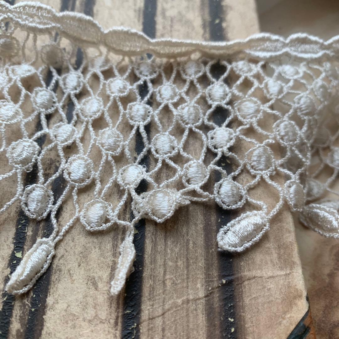 1点のみ☆ジャンクジャーナル素材☆紅茶染めケミカルレース