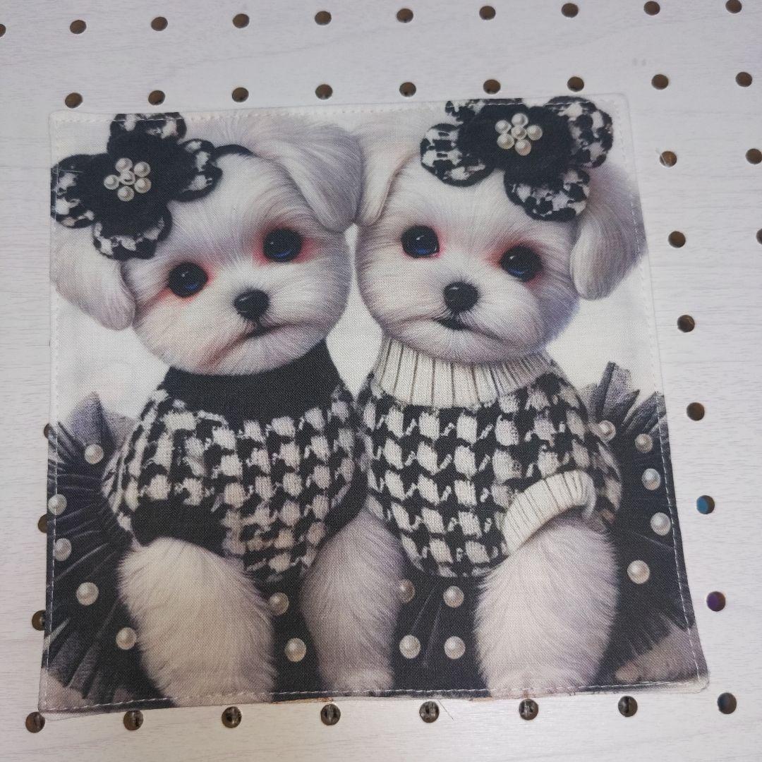 Enjeau(アーンジョー)：ペキニーズ ハンカチ EJPetit 犬猫柄 ※DM