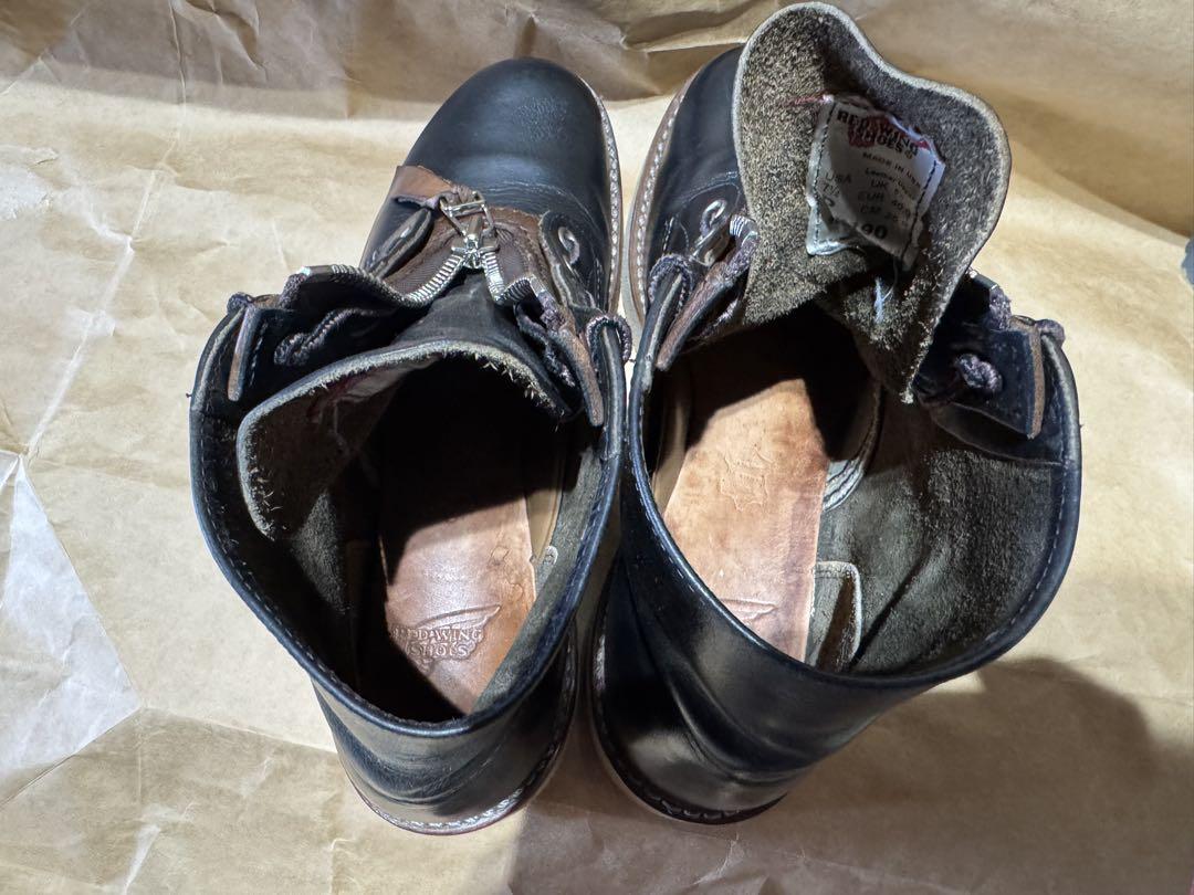 レッドウィング　RED WING 8190 黒 7.5D ソール交換済み