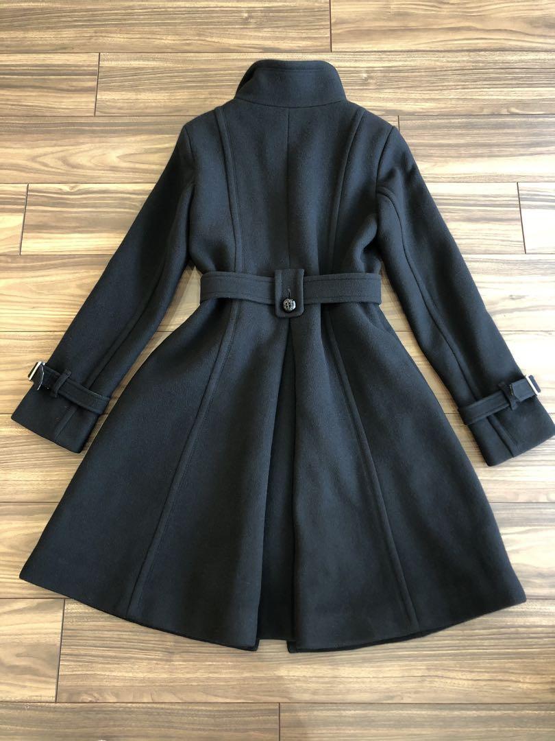 美品　バーバリーブルーレーベル　ロングコート黒　38 ノバチェック