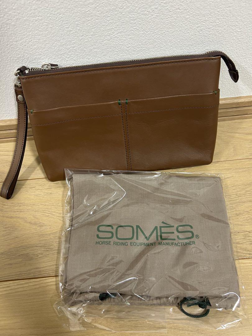 ソメスサドル SOMES セカンドバッグ クラッチバッグ レザー 本革 ブラウン