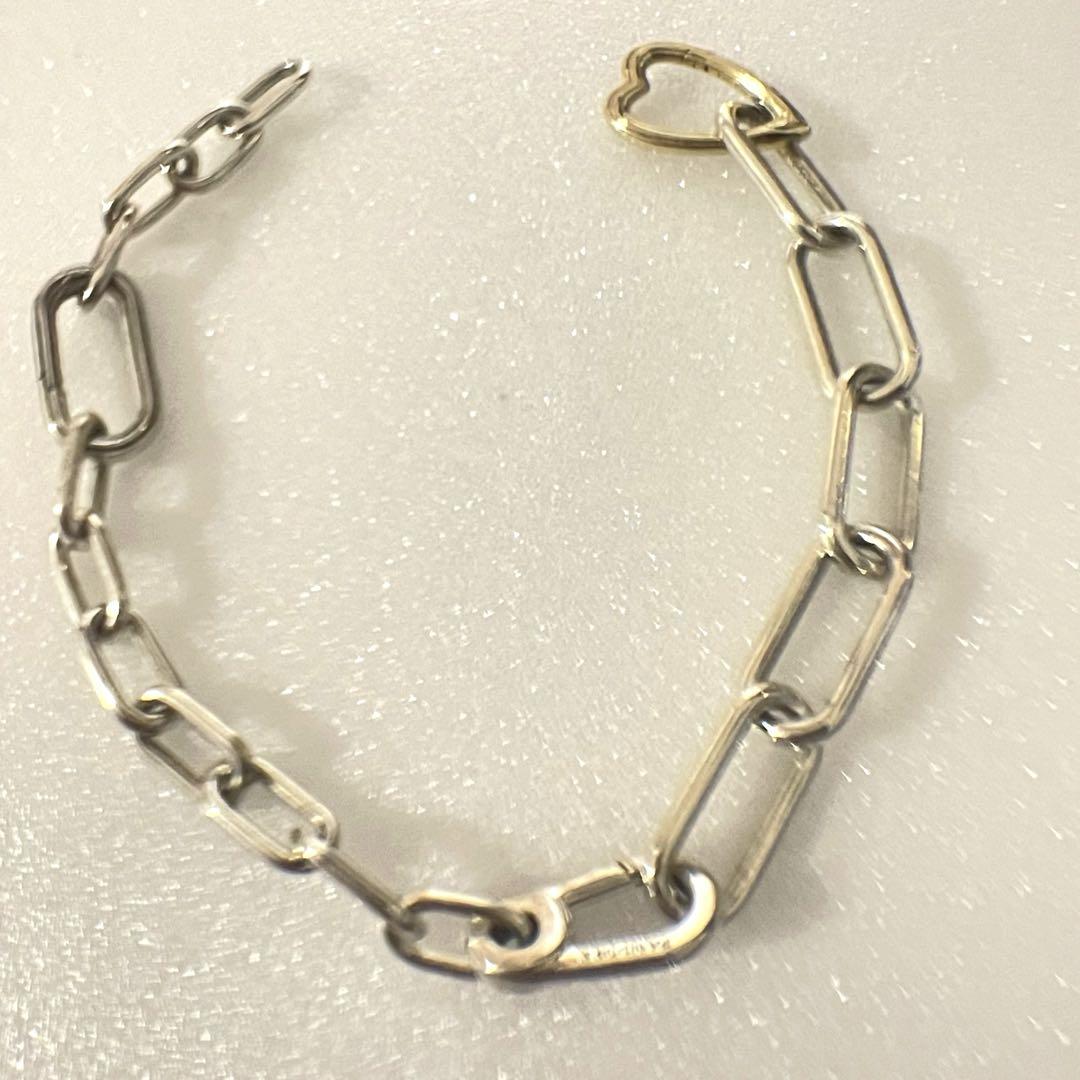 PANDORA Braceletパンドラブレスレット SV925 チェーンハート