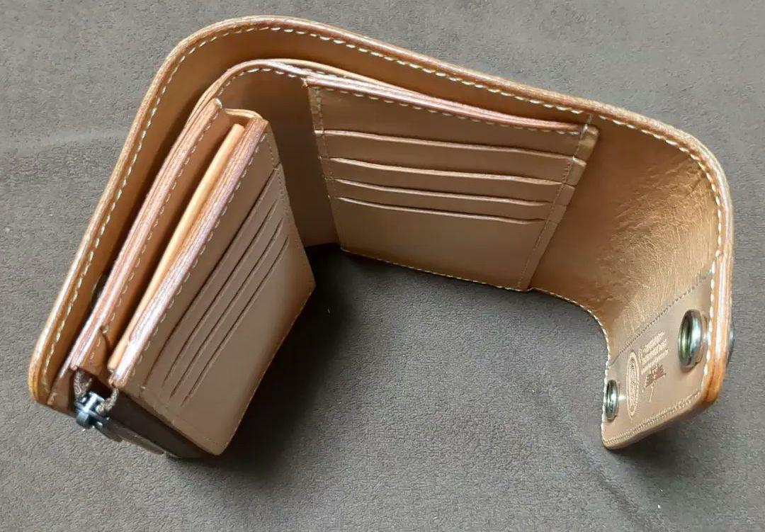 FUNNY 三つ折り財布 ヌメ革　中古品