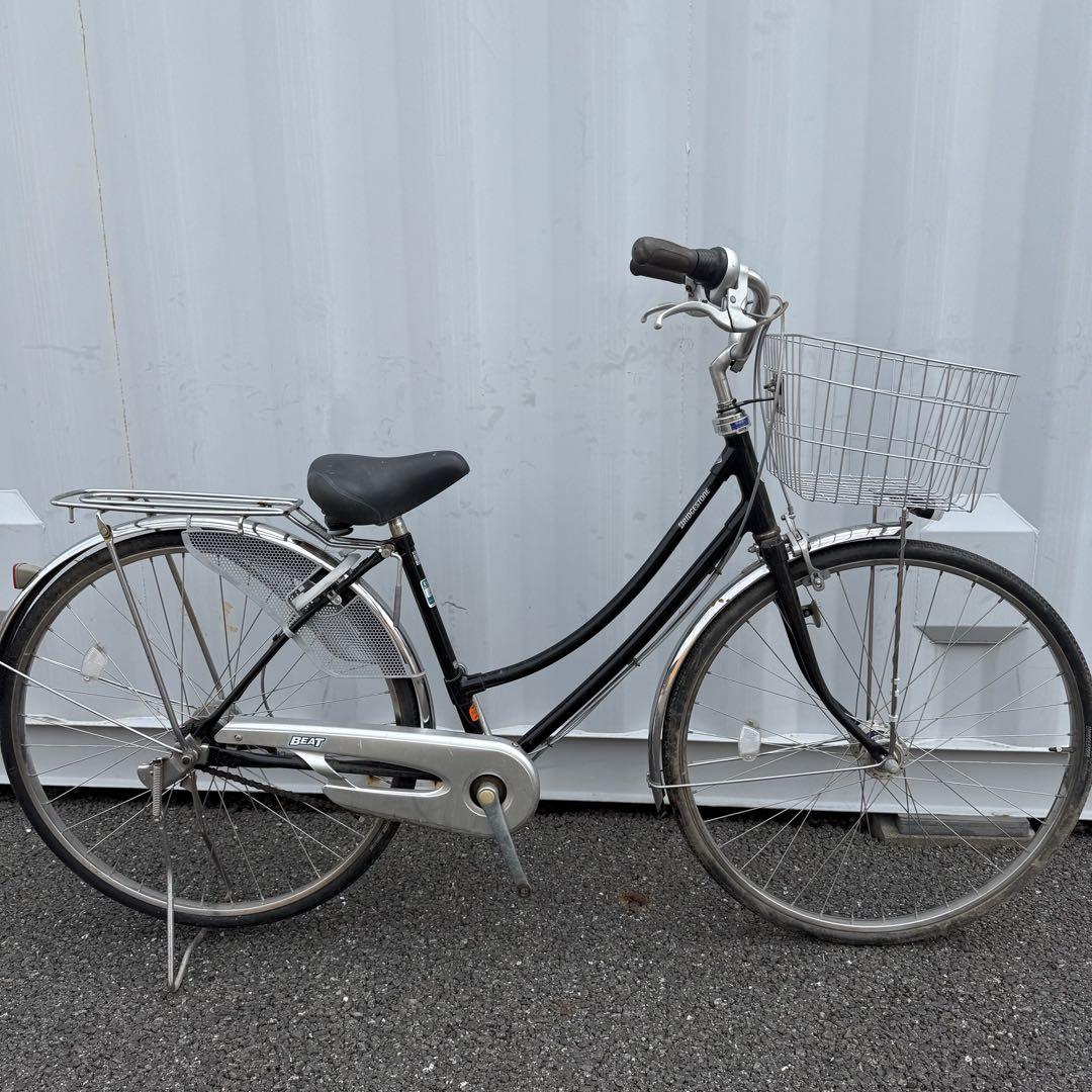 【都内/千葉引取】ブリヂストン製自転車 27インチ カゴ/鍵/5段変速付