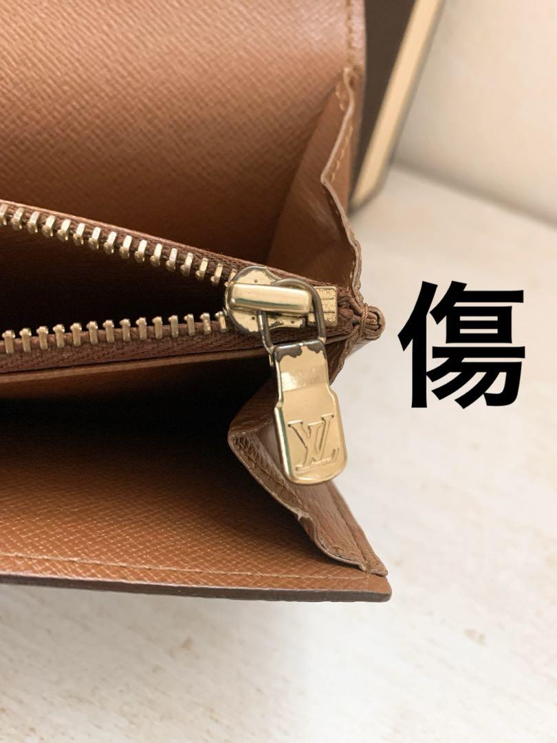 【LOUIS VUITTON】ヴィトン 長財布　モノグラム　定番人気　修復有