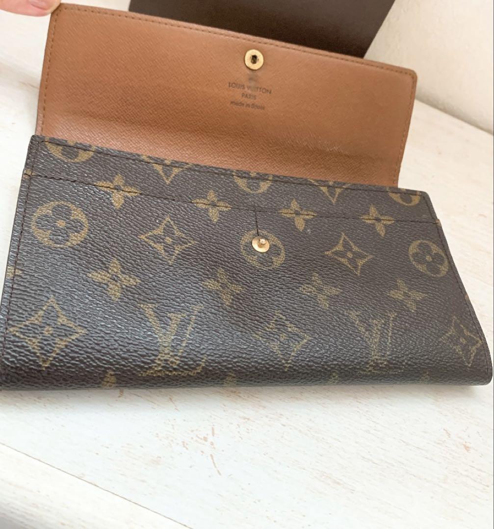 【LOUIS VUITTON】ヴィトン 長財布　モノグラム　定番人気　修復有