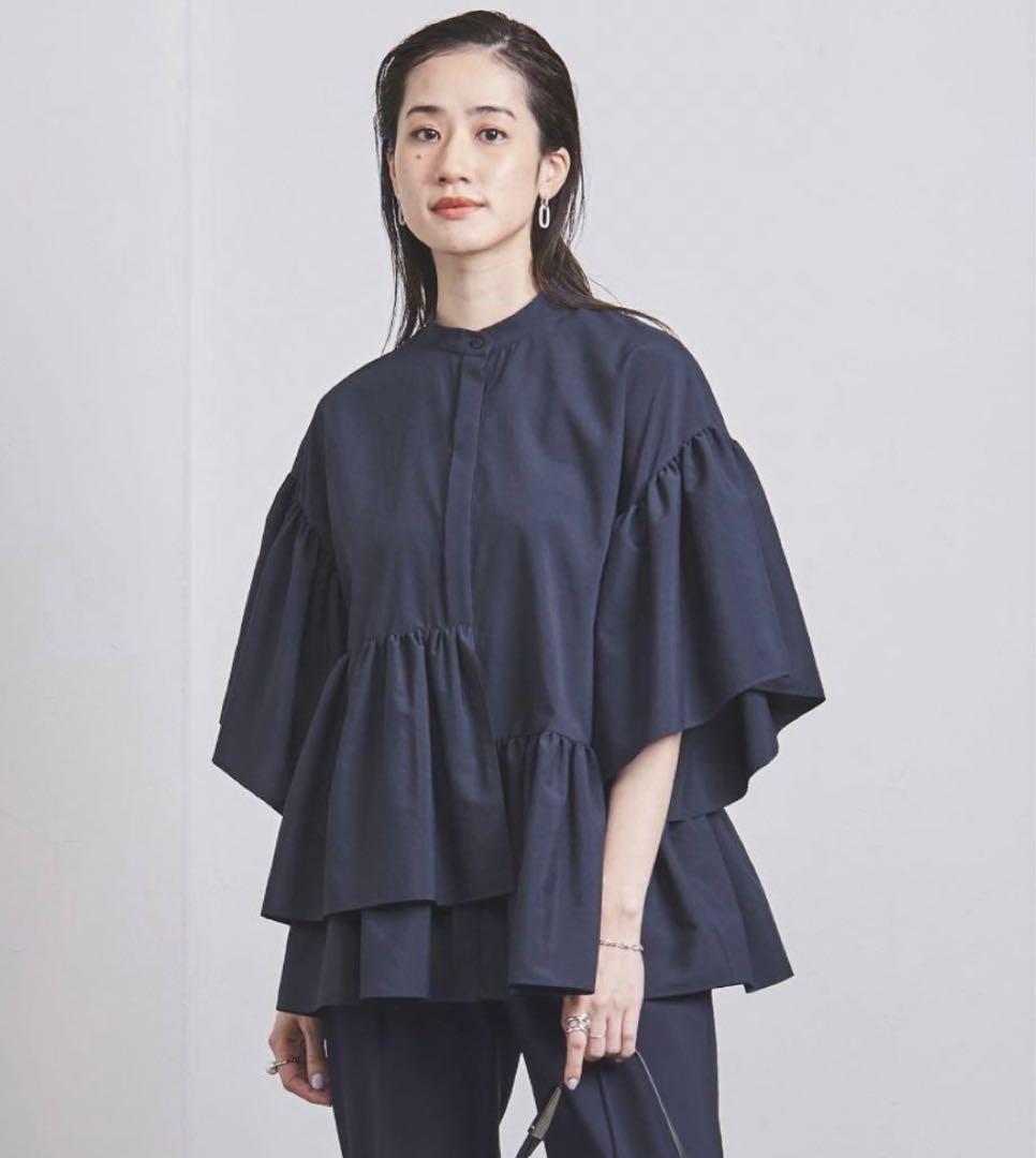 UNITED ARROWS P イレギュラーペプラムブラウス　38