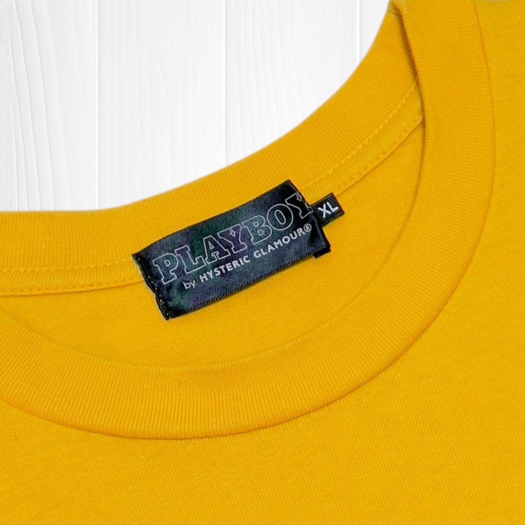 【人気コラボ】HYS×PLAY BOY 半袖プリントTee センターデザイン