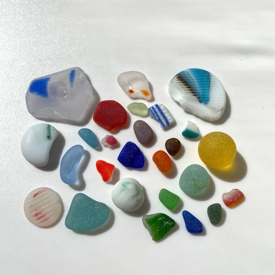 珍しいカラフルなシーグラス No.232 メルカリ