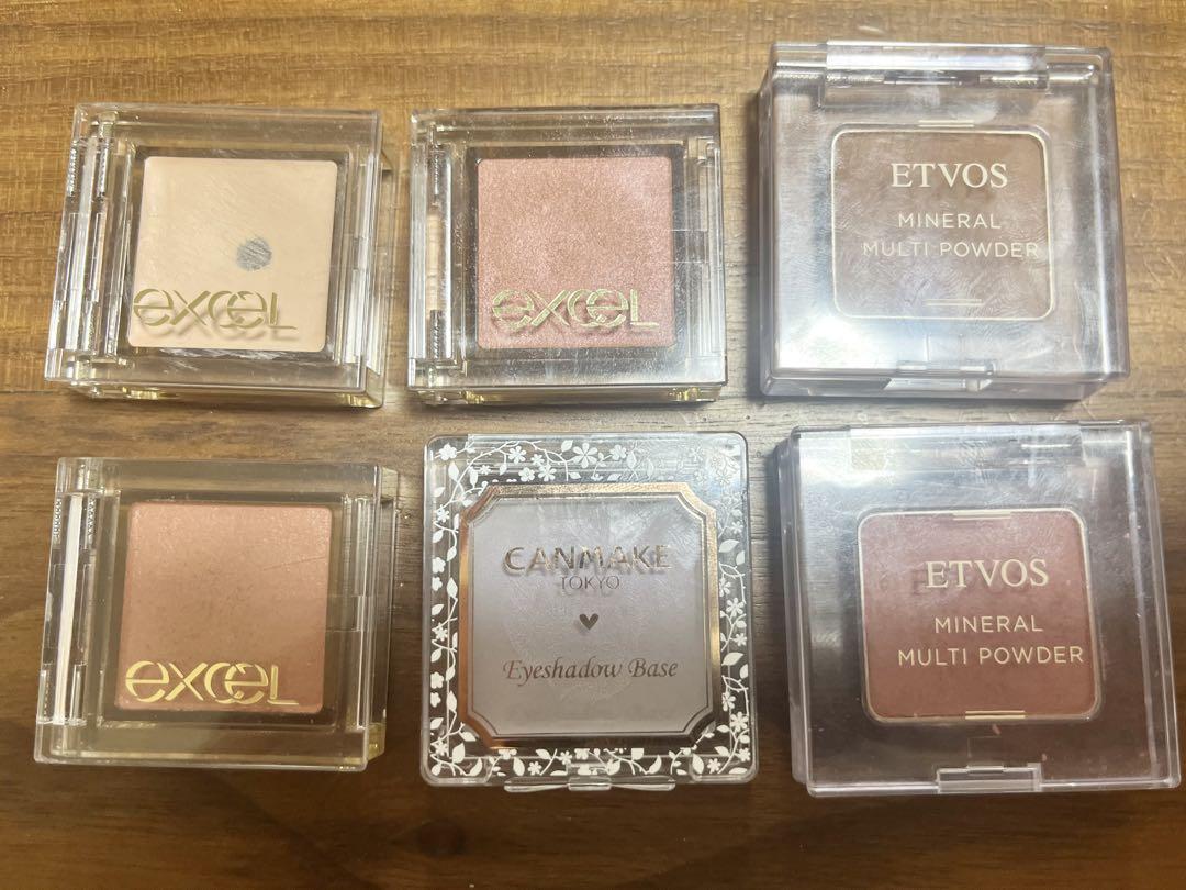 EXCEL ETVOS CANMAKE 単色アイシャドウセット