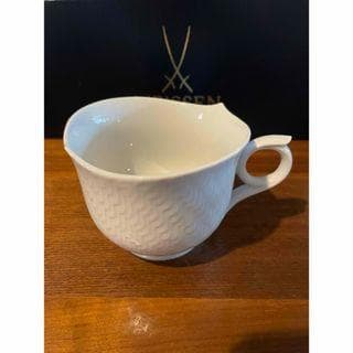 ホワイトカフェオレボウル 編み込み模様