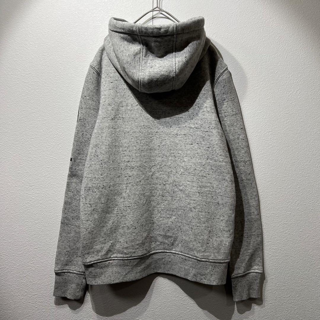 【希少】Carhartt パーカー 袖ロゴ ビッグシルエット 総柄 グレー XS