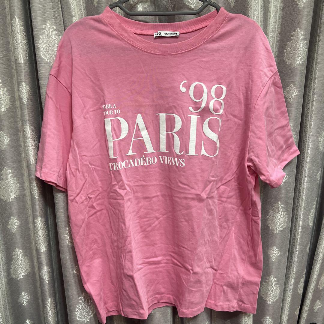 ZARA Tシャツ Lサイズ ピンク - メルカリ
